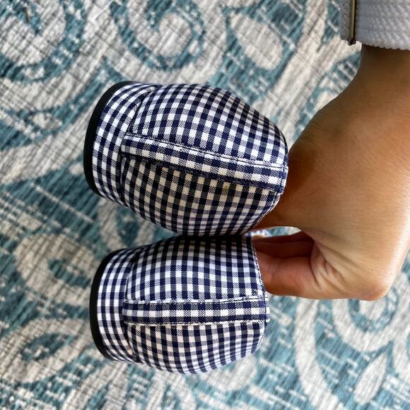 J.Crew Women's Ballet Flats Mary Jane Strap White Navy Blue - Picture 7 of 8